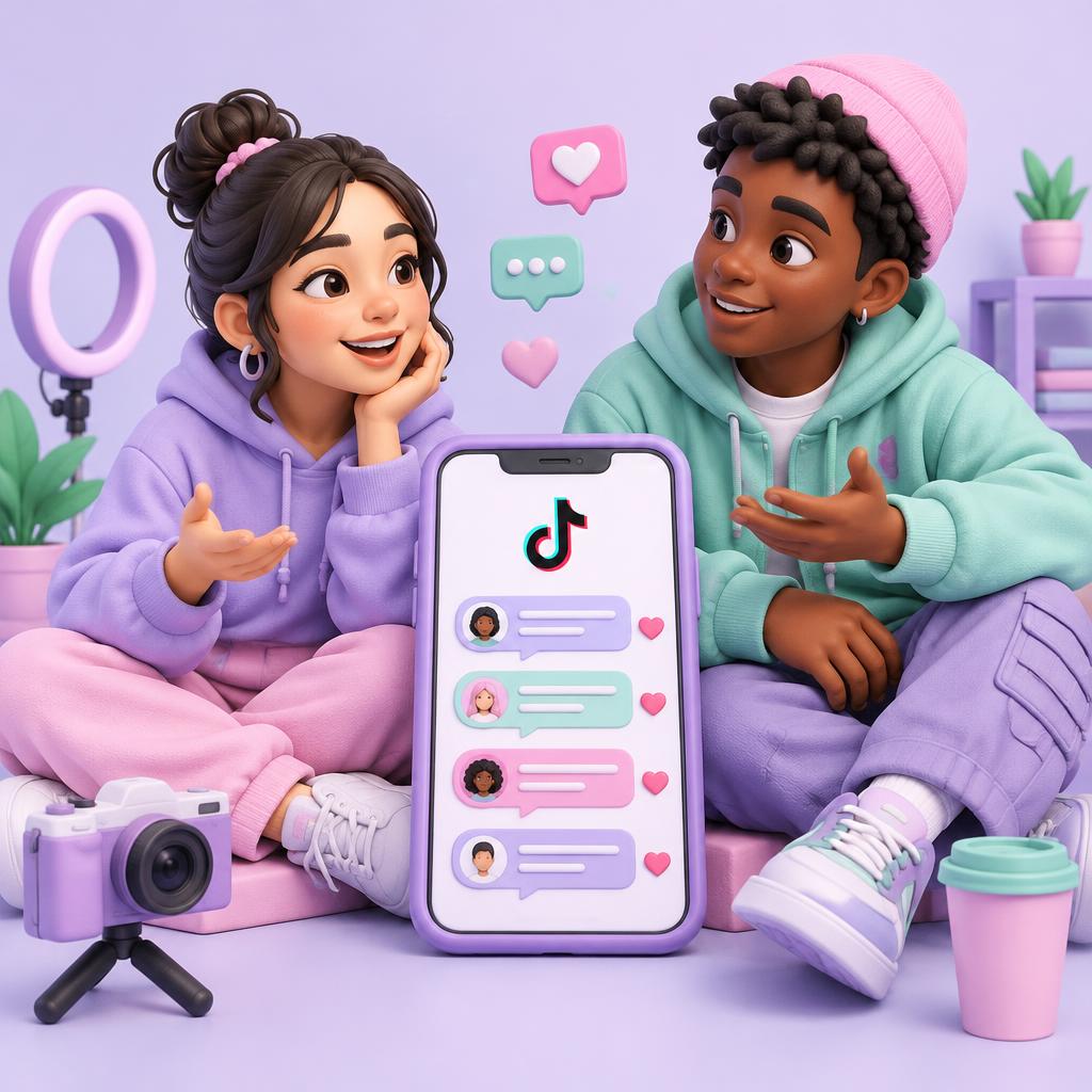 TikTok creators and comments illustration
